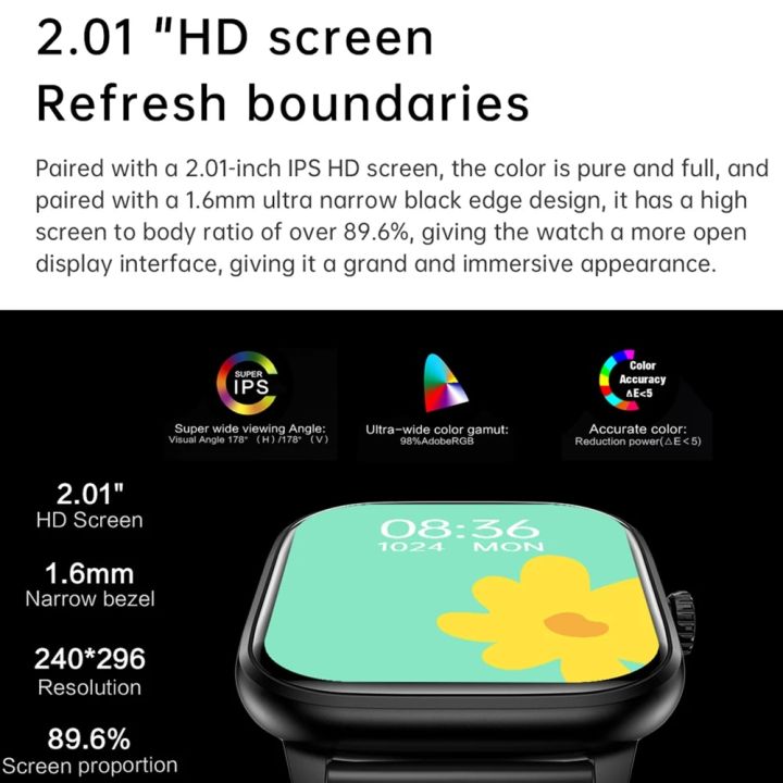 Smart%20Watch%202024%20Bluetooth%20Answer%20Call%20Music%20Smart%20Watches%20For%20Men%202.01%20Full%20Touch%20Dial%20Fitness%20Tracker%20Waterproof%20Smartwatch%20-%20Image%202