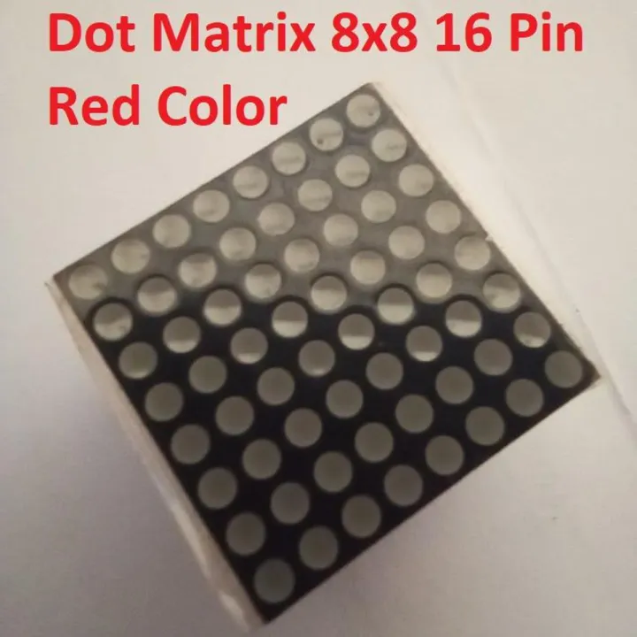 788BS RED Color LED 20mm DOT Matrix Round Dot 8x8 1.9mm LED 16 Pin Leads Common Anode 7 Segment Display For Panel Moving Text Massage Arduino