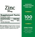 Nature's Bounty Zinc, Immune Support, 50 mg, Caplets, 100 Ct. 