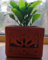 Small Hand-Carved Terracotta Planter 1 Pcs.