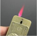 100 Dollar Torch Lighter Metal Jet Flame Butane Gas Refillable Windproof. 