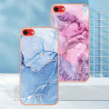 Fashion Plating Marble Case For iPhone SE 2022 / iPhone SE 2020 / iPhone 8 / iPhone 7 Phone Case Soft TPU Rubber Colorful Back Cover. 