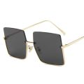 Fashion Oversized Square Sunglasses Women Brand Retro Big Frame Sun Glasses Female Metal Semi-Rimless Designer Oculos De Sol.