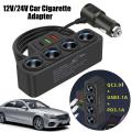 4 Ways Multi Socket Car Cigarette Lighter Splitter Power Adapter 12v-24v Fast Charger Plug Phone Power Adapter. 