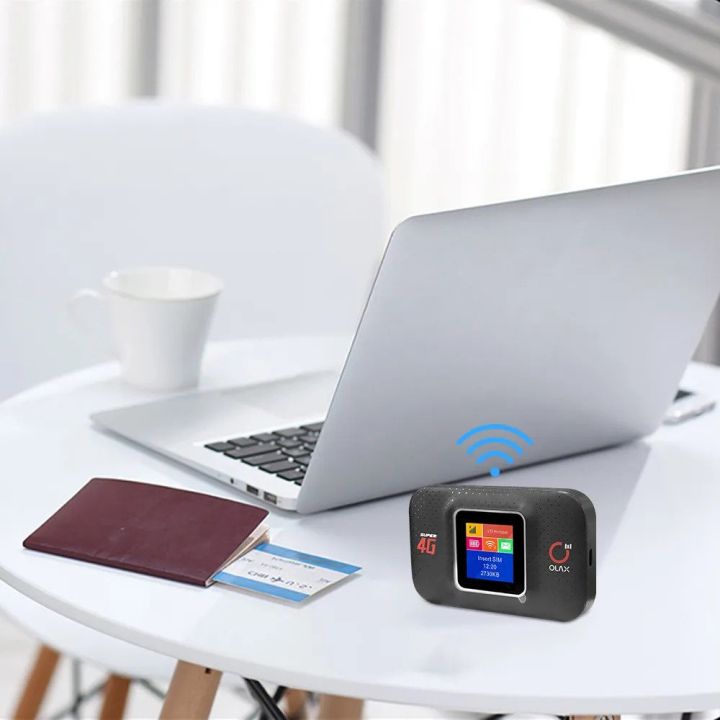 OLAX%20MF982%204G%20LTE%20Pocket%20WiFi%20Router%20%E2%80%93%20300Mbps%20Speed,%203000mAh%20Battery,%20LED%20Display,%20SIM%20Supported%20Portable%20Hotspot%20-%20Image%202