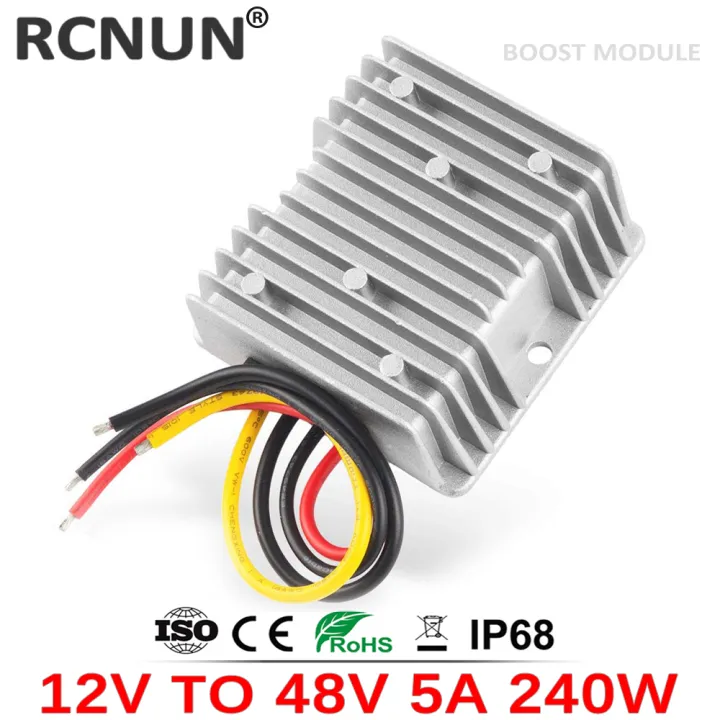 High Quality 12V to 48V 3A 4A 5A Step Up DC DC Converter 12 Volt to 48 Volt DC-DC Boost Module Waterproof RCNUN CE RoHS Superman