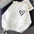 2023 Fall/Winter New Korean Version Hooded and Fleece Sweatshirt Women's Casual Loose Blouse Jacket Couple Hoodie. 