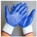 Latex Coated Cotton String Knit Liner Gloves for Gardening Wirks 1 pair. 