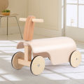 Baby Walker Mute 4 Wheel Support Ride On Toy Wooden Non Slip Delicate Surface Exercise Hand Eye Coordination for Children for Home. 