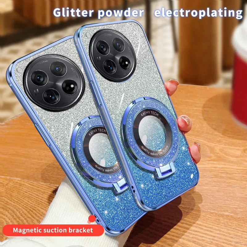 New Phone Case For OnePlus 12R Cover Creative Bracket Transparent