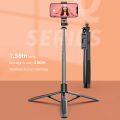Q05 Selfie Stick Tripod Extendable Mobile Phone Selfie Extension Rod Sturdy Stainless Steel Stand Portable Lightweight Camera Stand For Face Time Zoom Meeting Photograph.