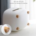 Tissue Box Cover Holder with Storage, Napkin Tissue Box, Multi-Function Tissue Box ABS Material Storage Organizer Caddy for Bathroom, Bedroom and Office.