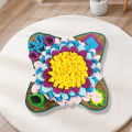 Portable Feeding Mat Interactive Eco-Friendly Non-Slip Snuffle Mat Machine-Washable Puzzle for Indoor Use Pet Owner Training. 