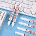 Genvana White Hatching Pen Carpenter Pencil Erasable Drawing Pen White Pen Easy to Wipe Water-Based Marking Pen Long-Headed Pen.