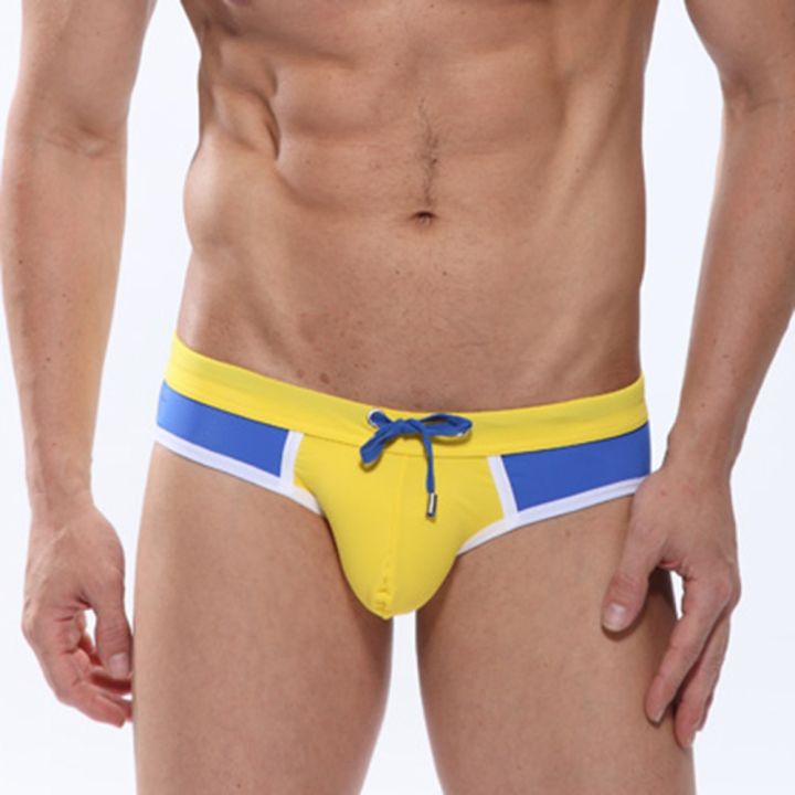 Mens Swim Briefs Low Rise Beach Swimming Trunks Man Panties Bathing Thong Surf Board Shorts Push Up Underpants Swimsuit