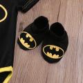 (New) newborn toddler baby boys clothes romper bodysuit shoes hat Batman outfits set. 