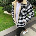 2021 Men's Fashion Plaid Coat Compound Cardigan Casual Blouse Plush Tops Coat High Quality Loose Comfy Daily Coat Dropshipping. 
