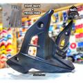 Motorcycle Universal Engine Guard + Fitting Claims ( Full Set ) (Matt Black). 