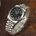 DEERFUN Classic Steel Strap Waterproof Business Non Mechanical Luxury Gold Diamond Shell Surface Watch.