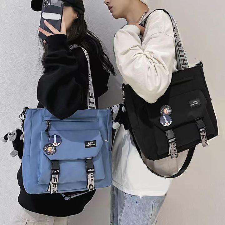Female Canvas Handbags Shoulder Bag Male Women Messenger