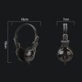 3.5mm Wired HD Sound Headphones Over Ear Headset Bass HiFi Music Stereo Microphone Earphones Adjustable Headset For PC MP3 Phone. 