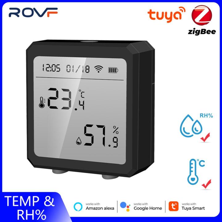 ROVF - Tuya Zigbee Smart Temperature And Humidity Sensor - Indoor ...