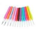 14pcs Crochet Hooks 2.0-10.0mm Soft Handle Knitting Needles Sewing Weave Accessories.