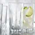 Central Iconic Octagonal Whiskey Glass Set Crystal Clear Glass with Heavy Base, Modern Geometric Design for Spirits Premium Water, Juice, coke , Medium Drinking Sharbat 300Ml 6PC Glass Set..