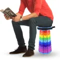 Portable Telescoping Camping Stool Seat For Fishing Hiking Traveling Outdoor Activities - Compact And Convenient Seating Solution. 