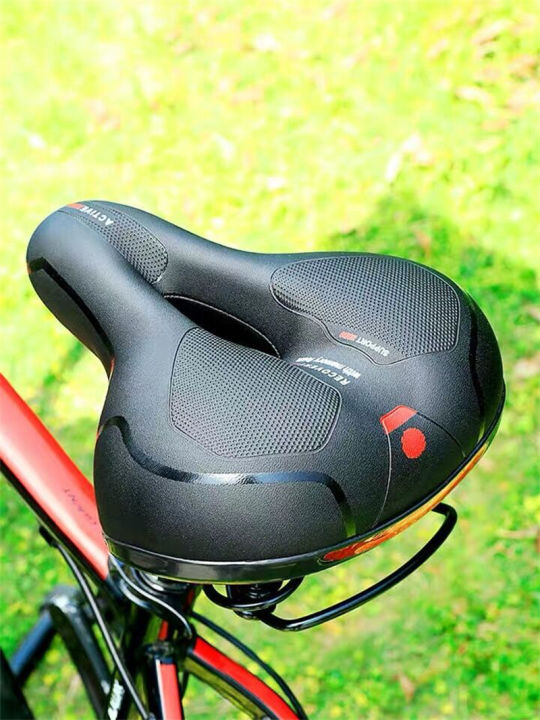 Ecocc【COD】 Mountain bike seat cushion saddle seat cushion seat bag widened thickened big butt shock absorber ball hole hollow Spot delivery