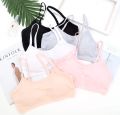1 Pcs Teenage Underwear For Girl Children Girls Cutton Lace Wireless Young Training Bra For Kids And Teens Puberty Clothing. 
