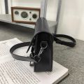 VC Minimalist Black Postman Bag Retro Male Shoulder Bag Men's Messenger Bag for Men Unisex Soft PU Leather Small Crossbody Bags.