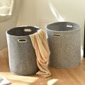 Cross-border felt debris storage bucket dirty clothes storage basket thickened dirty clothes basket children's toy storage bucket.