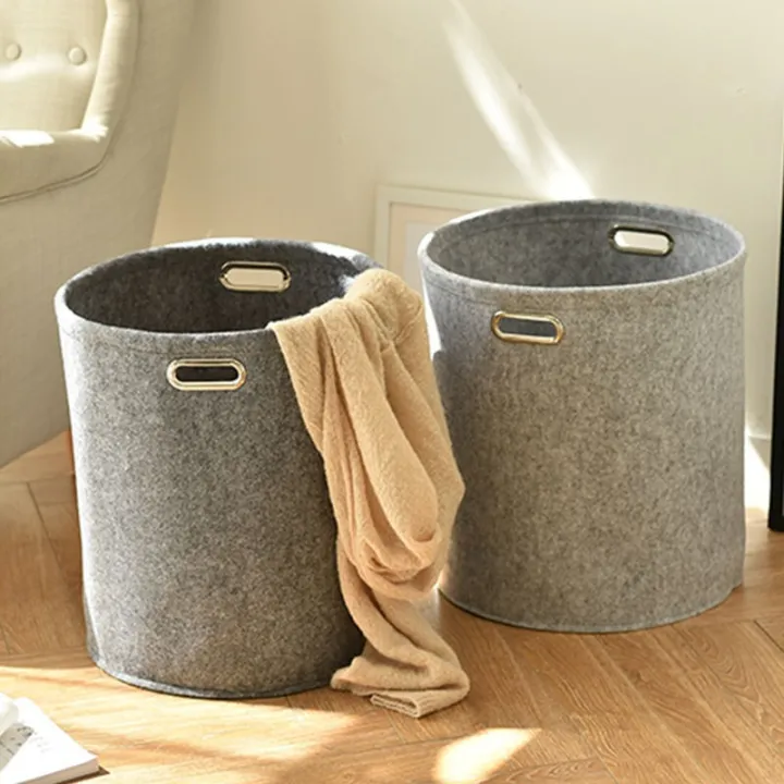 Cross-border%20felt%20debris%20storage%20bucket%20dirty%20clothes%20storage%20basket%20thickened%20dirty%20clothes%20basket%20children's%20toy%20storage%20bucket%20-%20Image%204