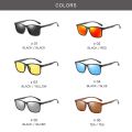 Square Polarized Sunglasses Lens Vintage Eyewear Accessories Black Grey Sun Glasses For Men/WomenBrand Unisex Retro TR90. 