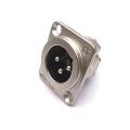 1pcs 3,4,5 pin Square Cannon Male/Female Metal XLR Microphone Speaker Panel mount socket Connector. 