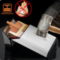 Small Cigarete Case Lighter Integrated USB Rechargeable Windproof Lighter Creative Split Cigarete Lighter Men's Gadget.