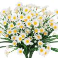 Artificial Flower UV-resistant Easy Care Long Stem Greenery Shrub Plant Faux Cemetery Flower Farmhouse Decor Photograph Prop.