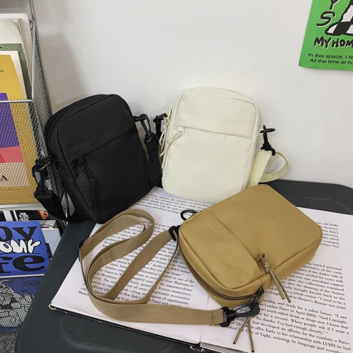 Casual Messenger Sling Bags For Men Canvas Travel Purse Small Zipper Crossbody Pouch Simple Crossbody Shoulder Bag Men Bags