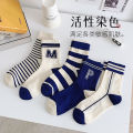 (large quantity and excellent price) socks men's spring and autumn breathable and sweat-absorbing medium tube sports socks men's and women's cotton socks tide wholesale. 