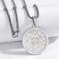 Seal of The 7 Archangels Pendant Necklaces for Men Seal of Solomon Spiritual Talisman Protection Amulet Stainless Steel Jewelry.