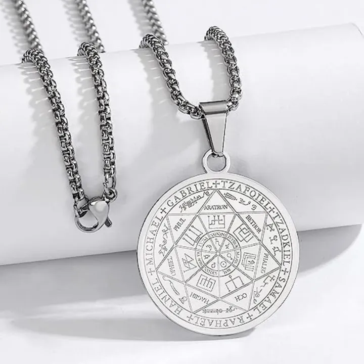 Seal%20of%20The%207%20Archangels%20Pendant%20Necklaces%20for%20Men%20Seal%20of%20Solomon%20Spiritual%20Talisman%20Protection%20Amulet%20Stainless%20Steel%20Jewelry%20-%20Image%207