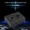 4 Port Audio Switch 3.5mm Audio Switcher Stereo Aux Audio Selector 4 Input 1output/1input 4 Output Audio Switcher Box.