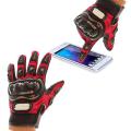 Pro Bike Full Finger Hand Gloves With Screen Touch For Biker - Red - Hand Gloves For Bike.