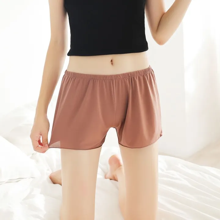 Anti-Wardrobe%20Malfunction%20Pants%20Women's%20Summer%20Safety%20Pants%20plus%20Size%20Three-Point%20Loose%20Home%20Wear%20High%20Waist%20Base%20Shorts%20Women%20-%20Image%205