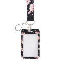 New Sakura Cherry Blossoms Flower lanyard card ID Badge Holder Keychain Pass Gym Mobile Kids Key Holder Key Rings Gift.