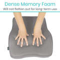 Full Lumbar Support Pillow – Ergonomic Memory Foam Back Cushion for Chair  | Large Wedge Backrest for Pain Relief. 