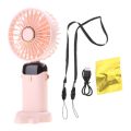 Portable Handheld Fan 5 Speeds 3000mAh Mini Pocket Fan Rechargeable 2.5W Powerful Wind Phone Holder Design Fans.