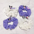 Sanrio Girls Hair Bands Cute Cartoon Kuromi Hair Rope Kawaii Elastic Headband Hair Accessories Ponytail Holder Holiday Gift Yao Store.