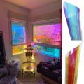 Mul-size Colorful PET Rainbow Window Film Chameleon Window Tint Film Iridescent Film for Home Self Adhesive Stained Glass Film.